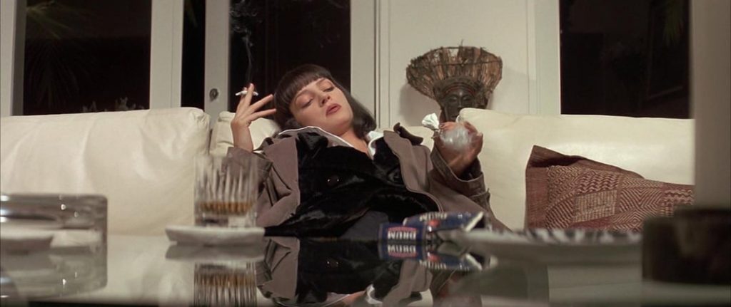 Mia Wallace durante l’overdose in Pulp Fiction